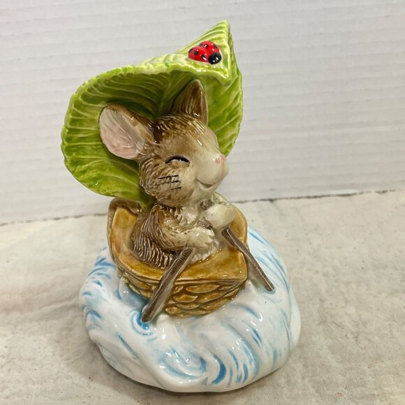 Gibson Greetings Musical Mouse and lady bug Rowing musical Figurine - Picture 2 of 12